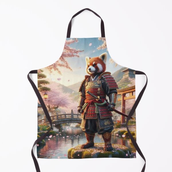 Item preview, Samurai Red Panda – Mystical Garden Art designed and sold by Dogandesighn.