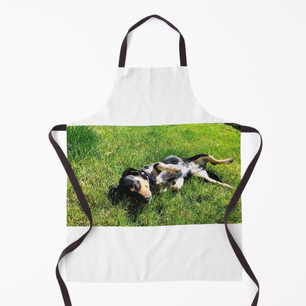 Item preview, Florida Paws - Playful Black and Tan Dog Rolling in Grass - Pure Joy. designed and sold by QuietBloomDHS.