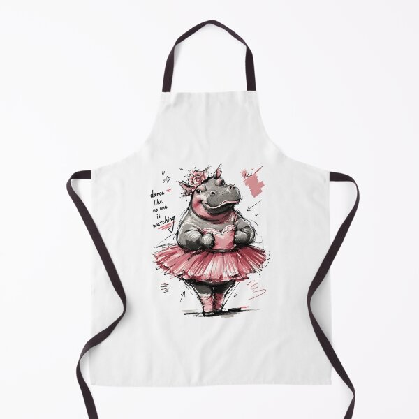 Item preview, Dance Like No One is Watching Cute Ballet Hippo – Hand-Drawn Art designed and sold by RamyGallery.