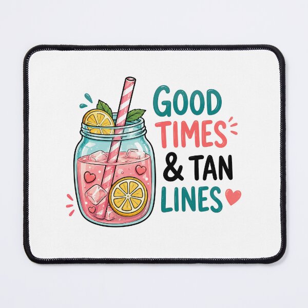 Item preview, Good Times & Tan Lines | Summer Drink Quote | Beach Vacation Aesthetic designed and sold by RidaSalArt.
