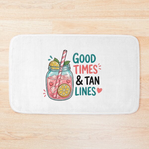 Item preview, Good Times & Tan Lines | Summer Drink Quote | Beach Vacation Aesthetic designed and sold by RidaSalArt.