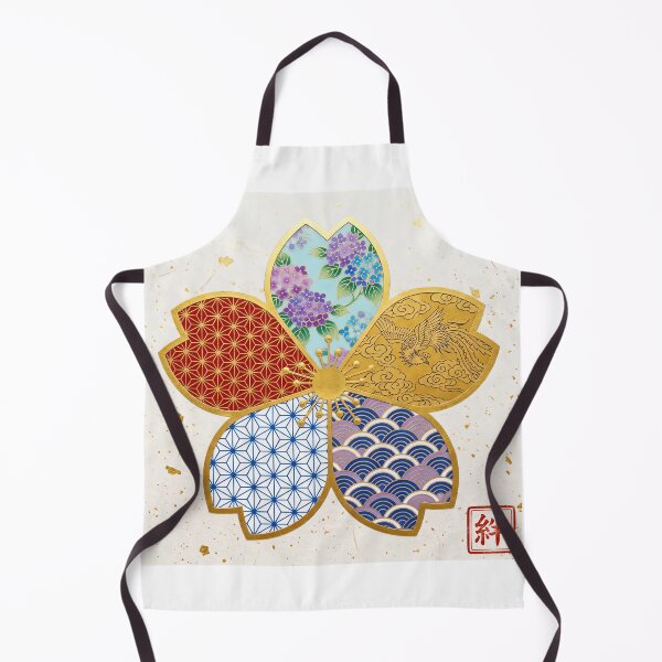 Item preview, Kizuna — Japanese Cherry Blossom Crest Art Print | Hydrangea & Phoenix Kamon Pattern designed and sold by KimonoKotoba.