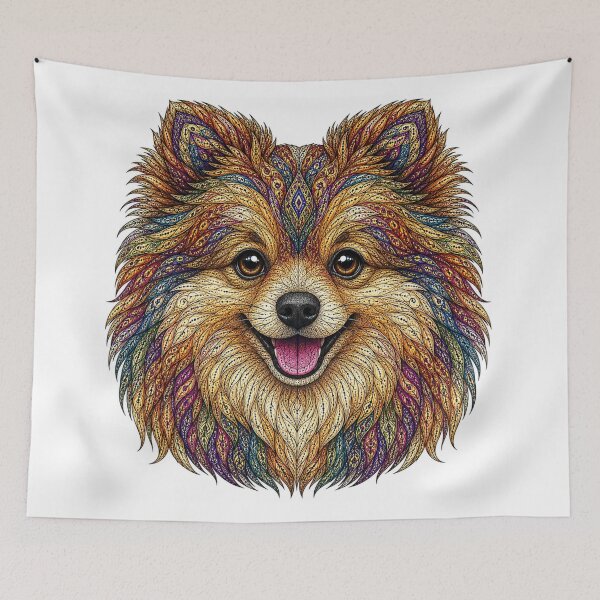 Item preview, Colorful Pomeranian designed and sold by PaintedbyCarol.