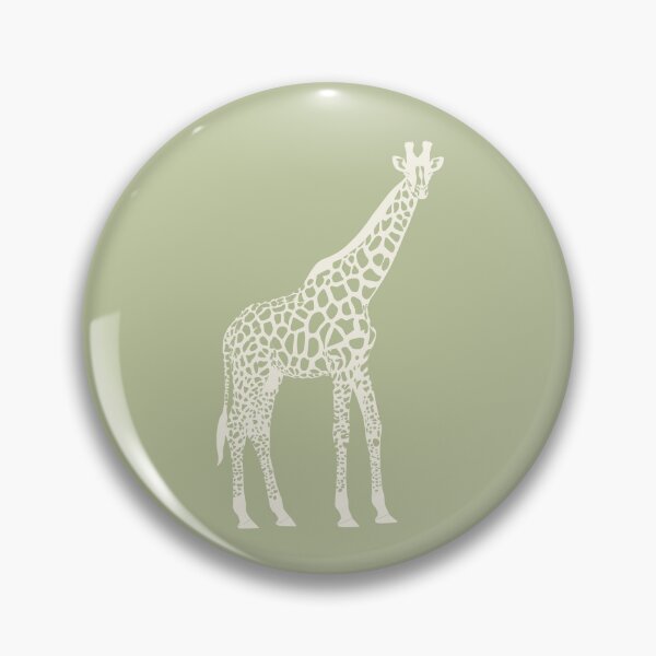 Item preview, Cream Monochrome Giraffe on Sage Green Scandinavian Style Animal Illustration designed and sold by Nasdigitalart.
