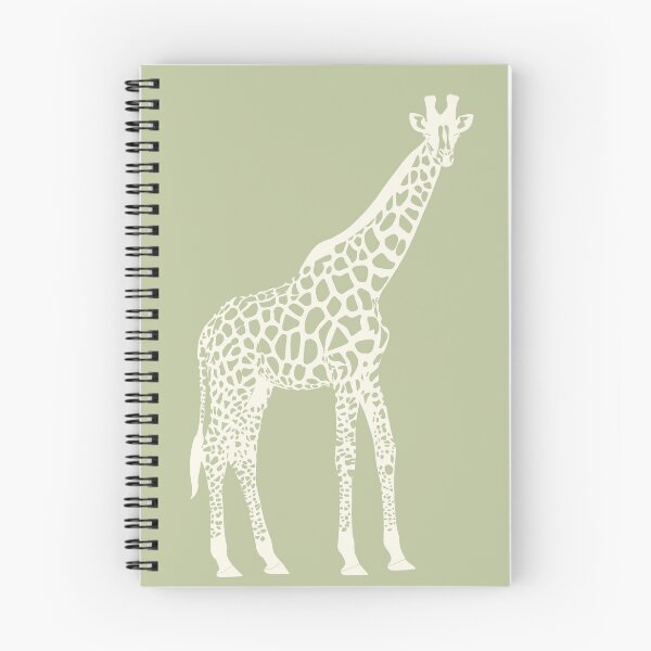 Item preview, Cream Monochrome Giraffe on Sage Green Scandinavian Style Animal Illustration designed and sold by Nasdigitalart.