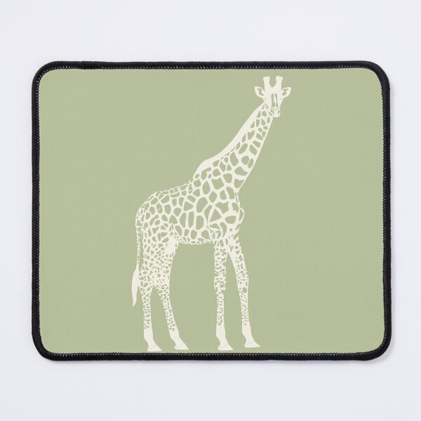 Item preview, Cream Monochrome Giraffe on Sage Green Scandinavian Style Animal Illustration designed and sold by Nasdigitalart.