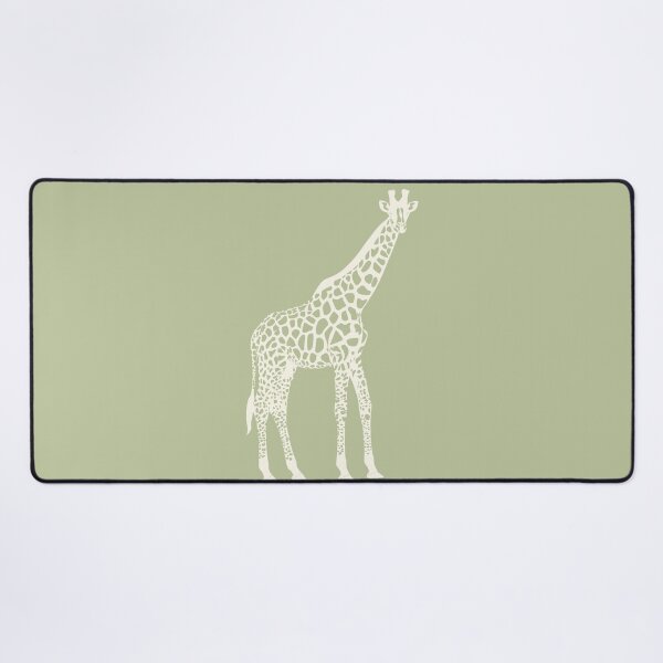 Item preview, Cream Monochrome Giraffe on Sage Green Scandinavian Style Animal Illustration designed and sold by Nasdigitalart.