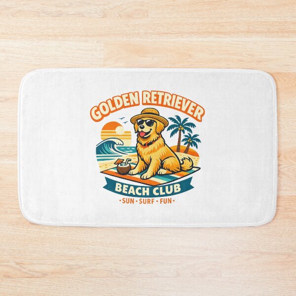 Item preview, Golden Retriever Beach Club Retro Vacation Dog Sunglasses Summer Humor  designed and sold by Artycom.