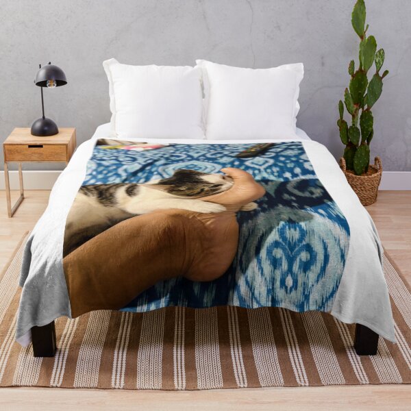 Item preview, Florida Paws - Playful Cat Hugging and Nibbling Feet - Sweet Bedtime Moment. designed and sold by QuietBloomDHS.