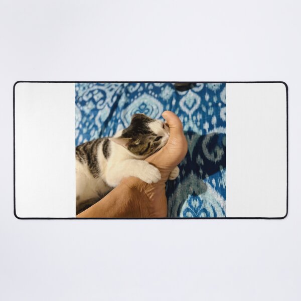 Item preview, Florida Paws - Playful Cat Hugging and Nibbling Feet - Sweet Bedtime Moment. designed and sold by QuietBloomDHS.