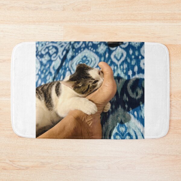 Item preview, Florida Paws - Playful Cat Hugging and Nibbling Feet - Sweet Bedtime Moment. designed and sold by QuietBloomDHS.