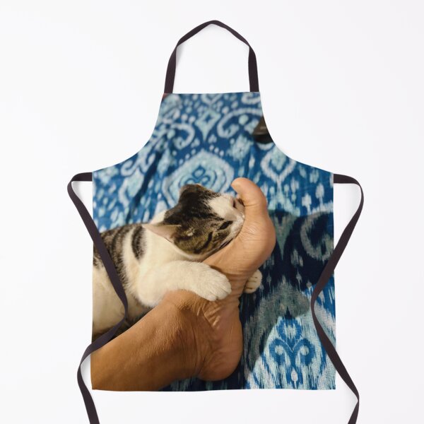 Item preview, Florida Paws - Playful Cat Hugging and Nibbling Feet - Sweet Bedtime Moment. designed and sold by QuietBloomDHS.