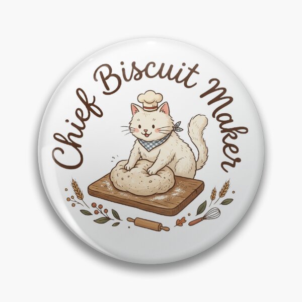 Item preview, Chief Biscuit Maker – Wholesome Cottagecore Cat Logo designed and sold by CatstheticShop1.