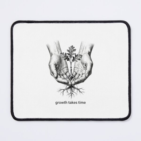 Item preview, Growth Takes Time Anatomical Hands Tree Sprout Sketch designed and sold by KindByNature.
