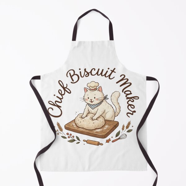 Item preview, Chief Biscuit Maker – Wholesome Cottagecore Cat Logo designed and sold by CatstheticShop1.