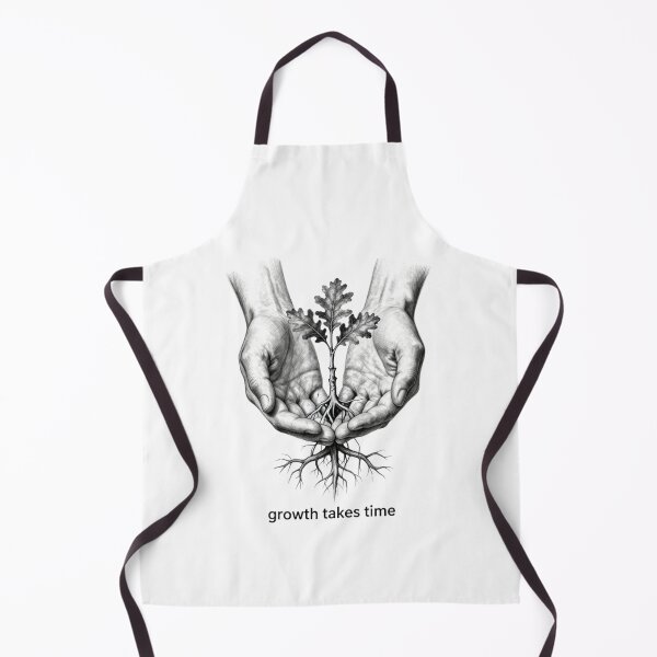 Item preview, Growth Takes Time Anatomical Hands Tree Sprout Sketch designed and sold by KindByNature.