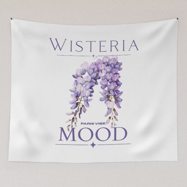 Item preview, Wisteria Mood – Paris Vibes Floral Botanical Illustration designed and sold by Blueberry-art23.