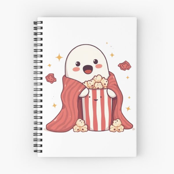 Item preview, Cozy Ghost Movie Night Sticker | Adorable Kawaii Halloween Design designed and sold by Stylestickers55.