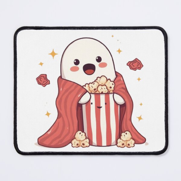 Item preview, Cozy Ghost Movie Night Sticker | Adorable Kawaii Halloween Design designed and sold by Stylestickers55.