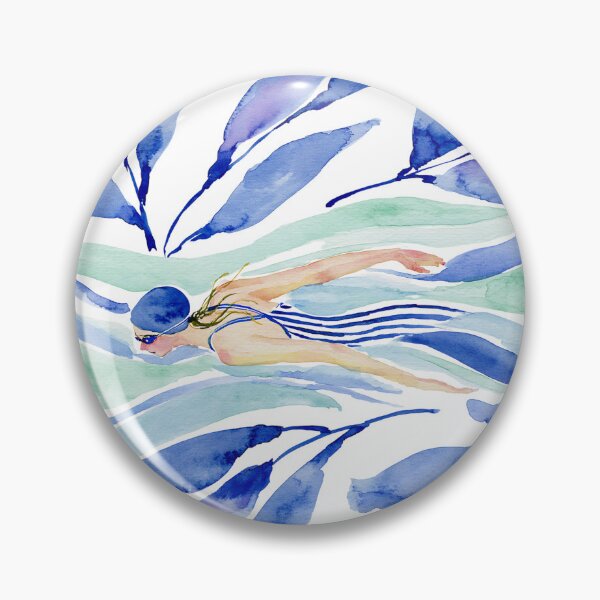 Item preview, Watercolor swimmer  designed and sold by Ramona-Gliga.