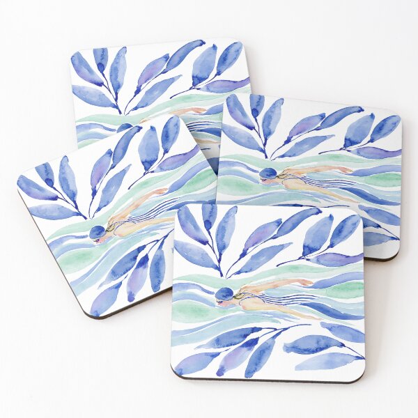 Item preview, Watercolor swimmer  designed and sold by Ramona-Gliga.