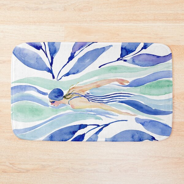 Item preview, Watercolor swimmer  designed and sold by Ramona-Gliga.