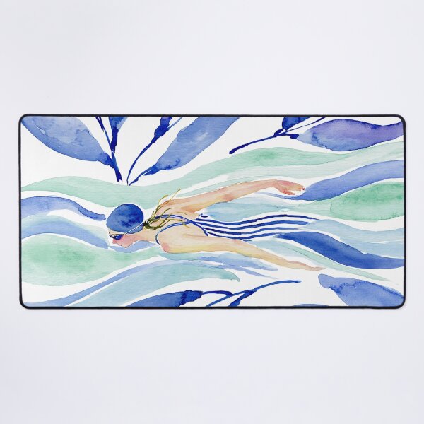 Item preview, Watercolor swimmer  designed and sold by Ramona-Gliga.