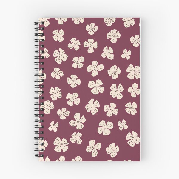 Item preview, Retro Wildflower Floral Pattern | Cream Meadow Flowers on mauve designed and sold by hayleyhackler.