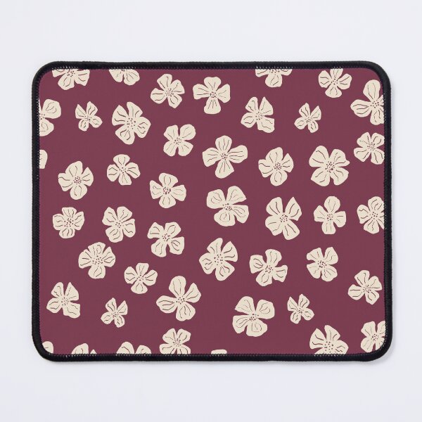 Item preview, Retro Wildflower Floral Pattern | Cream Meadow Flowers on mauve designed and sold by hayleyhackler.