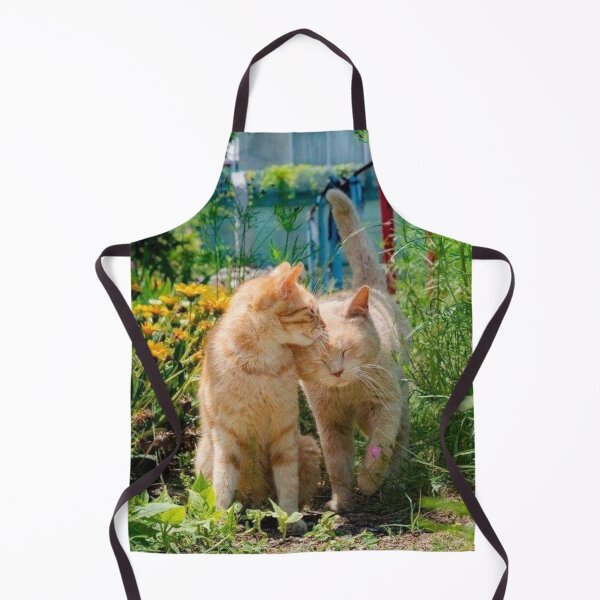 Item preview, Two Loving Cats in a Sunny Garden – Heartwarming Feline Friendship | Cute Nature Cat Wall Art designed and sold by Jesus-istheway.