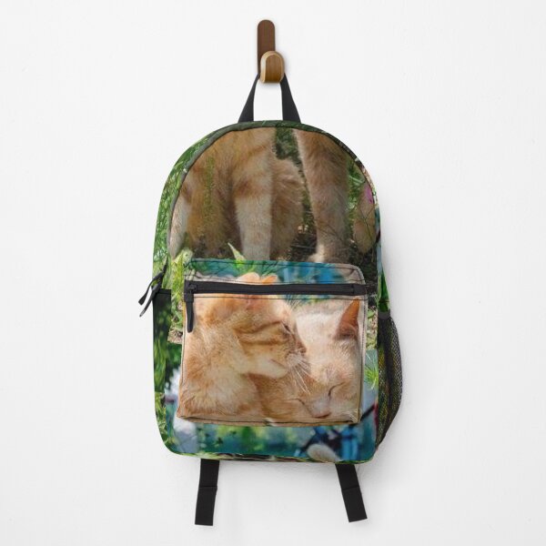 Item preview, Two Loving Cats in a Sunny Garden – Heartwarming Feline Friendship | Cute Nature Cat Wall Art designed and sold by Jesus-istheway.