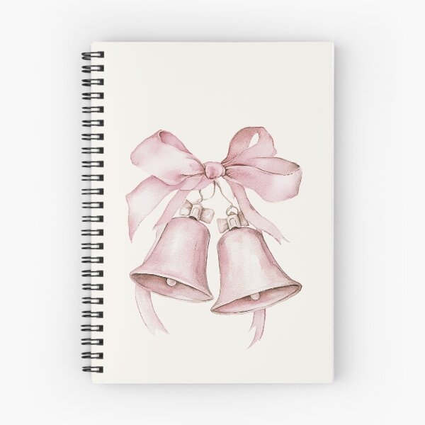Item preview, Vintage Pink Christmas Bells Card | Elegant Watercolor Holiday Greeting Card designed and sold by lisa-diver.