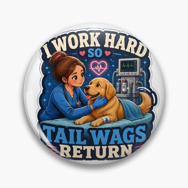 Item preview, I Work Hard So Tail Wags Return – Veterinary Anesthesiologist Dog Lover Gift designed and sold by Bettybee00.