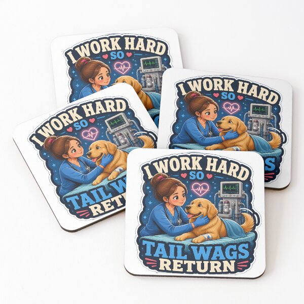 Item preview, I Work Hard So Tail Wags Return – Veterinary Anesthesiologist Dog Lover Gift designed and sold by Bettybee00.