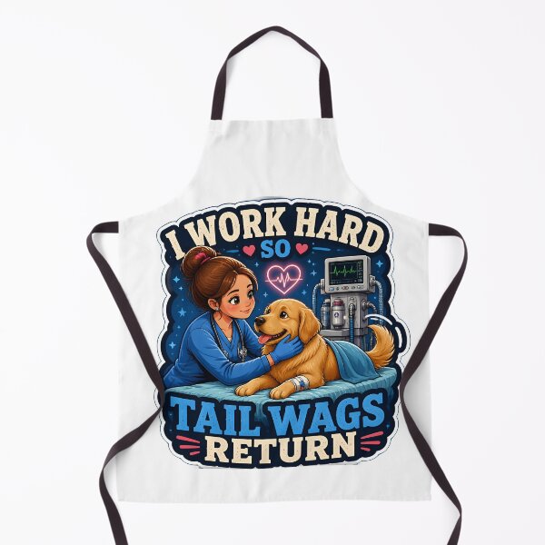 Item preview, I Work Hard So Tail Wags Return – Veterinary Anesthesiologist Dog Lover Gift designed and sold by Bettybee00.