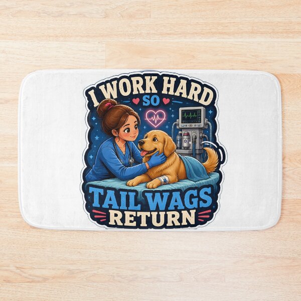 Item preview, I Work Hard So Tail Wags Return – Veterinary Anesthesiologist Dog Lover Gift designed and sold by Bettybee00.
