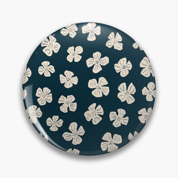 Item preview, Cute Cottagecore Floral Pattern in Navy designed and sold by hayleyhackler.