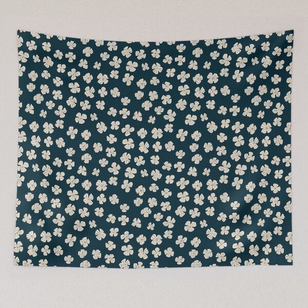 Item preview, Cute Cottagecore Floral Pattern in Navy designed and sold by hayleyhackler.