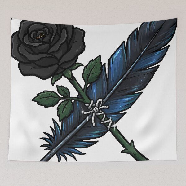 Item preview, Rose and Raven Cross designed and sold by IllumeInk.