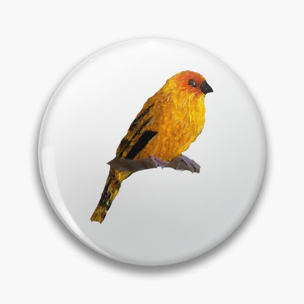 Item preview, Vibrant Saffron Finch bird miniature mosaic  designed and sold by Glass Gal.