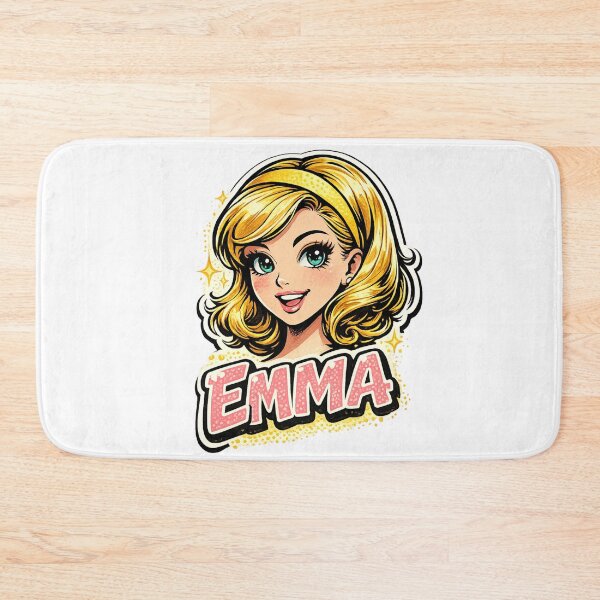 Item preview, Emma – Cute Girl Name Mascot designed and sold by AlexLineArt.