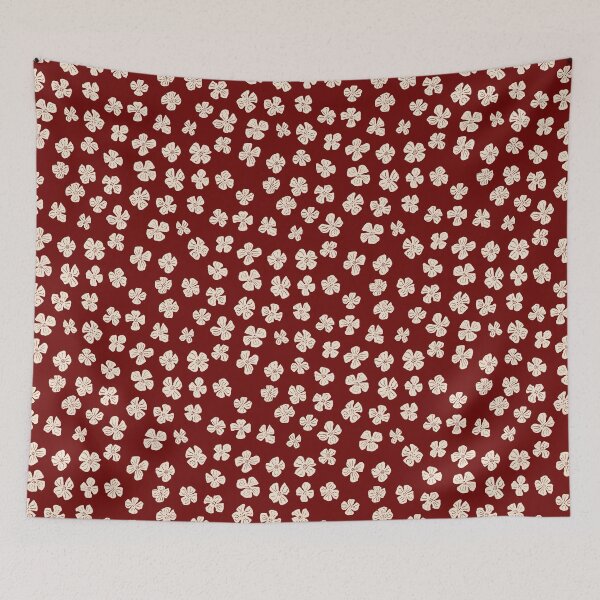 Item preview, Red Cottage Core Wildflower Floral Pattern designed and sold by hayleyhackler.