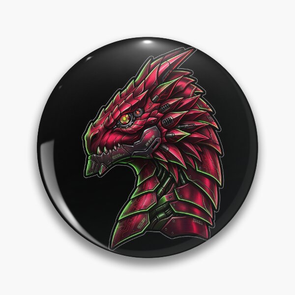 Item preview, Agresive Toxic Razor Mecha Dragon Neon Green Cyberpunk Sticker designed and sold by bug4j_DragonLab.