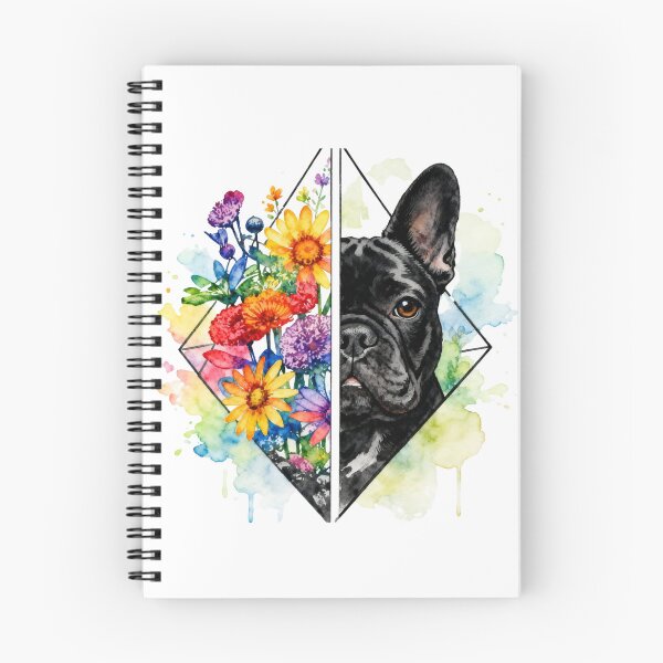 Item preview, Floral French Bulldog Botanical Dotwork Dog Art designed and sold by shallia.
