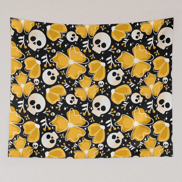Item preview, Skulls and Stars in Wildflower Meadow  designed and sold by studioaudrea.