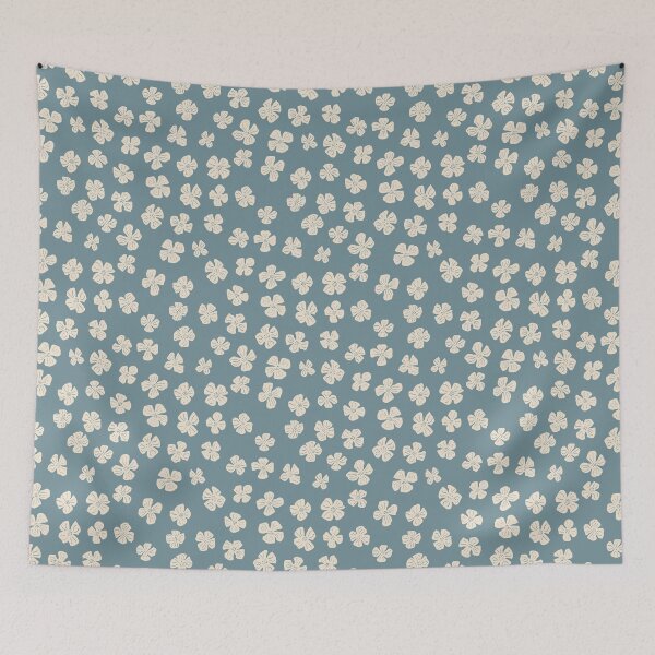 Item preview, Cute Cottagecore Floral Pattern in Dusty Blue designed and sold by hayleyhackler.