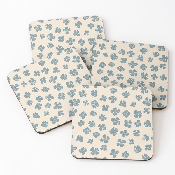Item preview, Cute Cottagecore Floral Pattern Dusty Blue Flowers designed and sold by hayleyhackler.