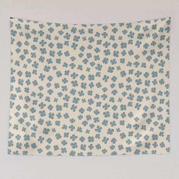 Item preview, Cute Cottagecore Floral Pattern Dusty Blue Flowers designed and sold by hayleyhackler.