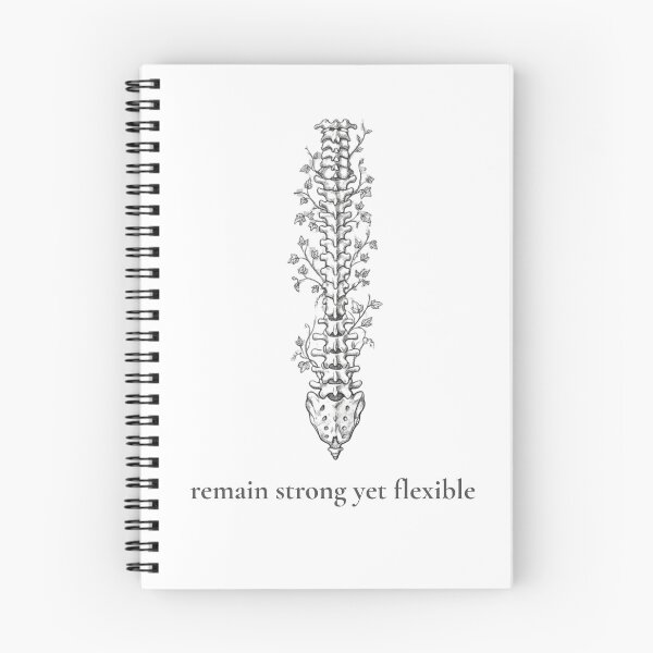 Item preview, Remain Strong Anatomical Spine Ivy Vine Sketch designed and sold by KindByNature.