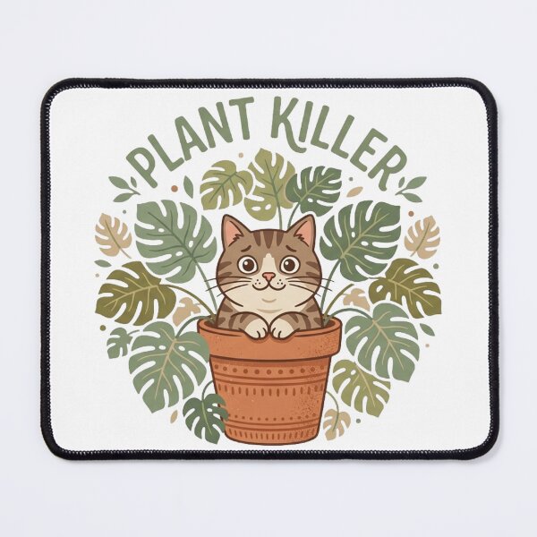 Item preview, Guilty Garden Cat – "Plant Killer" Boho Vector designed and sold by CatstheticShop1.